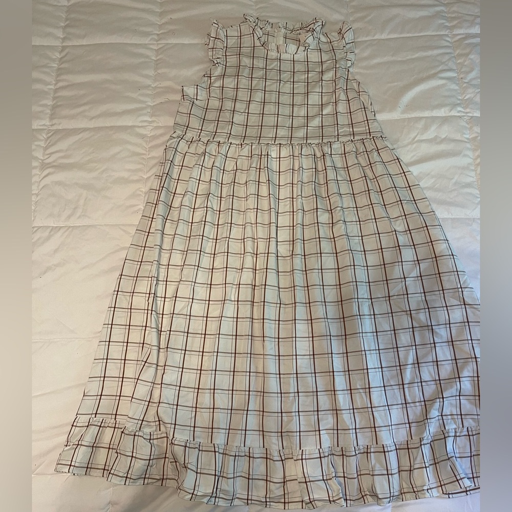 Midi, high neck dress with pockets - size XL
